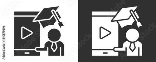 Education Icon Set Vector Collection Isolated In Black And White