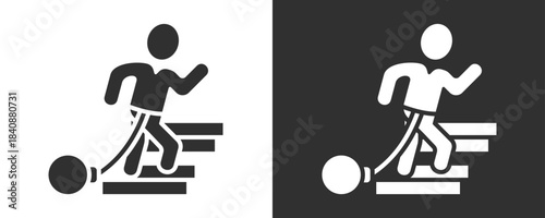 Perseverance Icon Set Vector Collection Isolated In Black And White