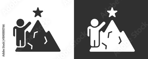 Ambition Icon Set Vector Collection Isolated In Black And White