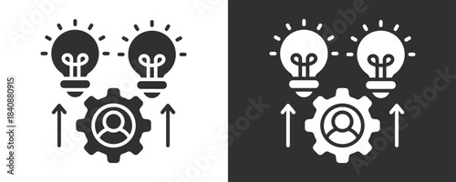 Self Development Icon Set Vector Collection Isolated In Black And White