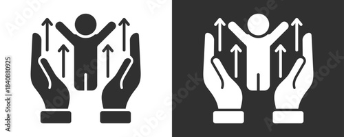 Empowerment Icon Set Vector Collection Isolated In Black And White