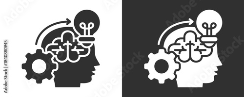 Mindset Icon Set Vector Collection Isolated In Black And White