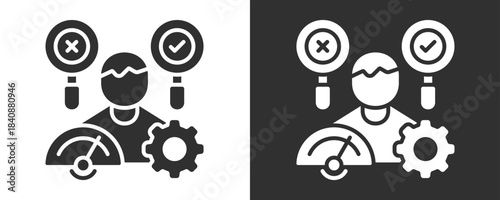 Self Assessment Icon Set Vector Collection Isolated In Black And White
