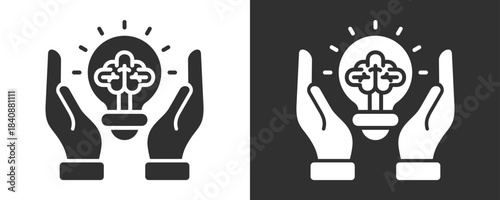 Inspiration Icon Set Vector Collection Isolated In Black And White