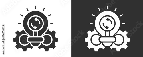 Initiative Icon Set Vector Collection Isolated In Black And White