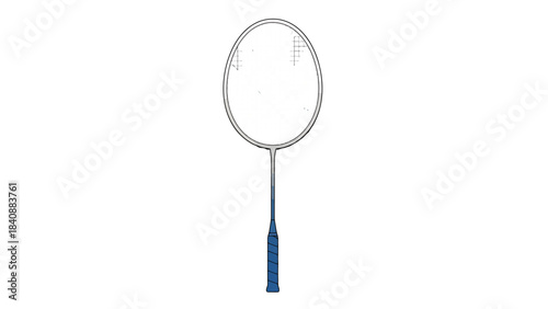 Professional Badminton Racket for Sport and Recreation Isolated Object