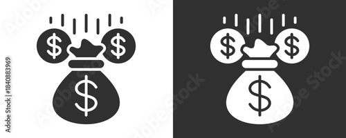 Funding Icon Set Vector Collection Isolated In Black And White
