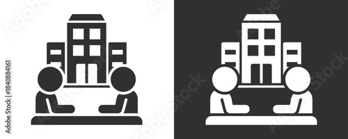Co Founder Icon Set Vector Collection Isolated In Black And White