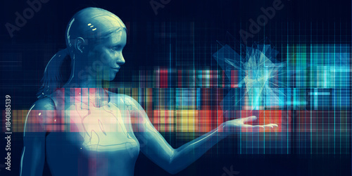 Technology Presentation With Artificial Intelligence