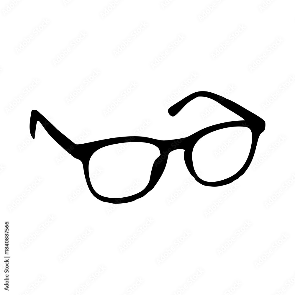 Fototapeta premium Classic Black Frame Glasses Icon