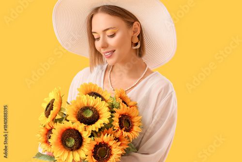 Beautiful young happy woman...
