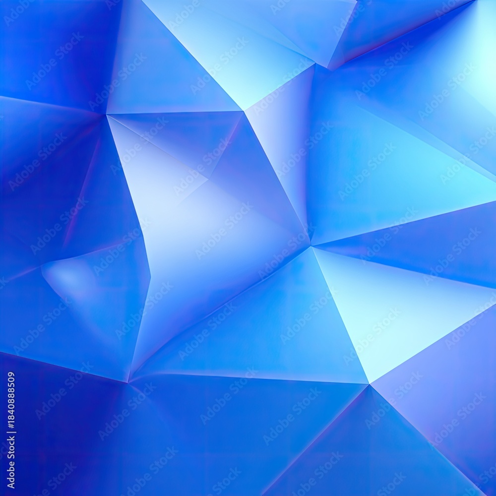 Fototapeta premium Abstract geometric background with sharp angles and vibrant blue tones creating a sense of depth and modernity for creative design projects