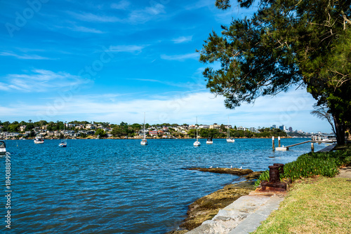 Photography Drummoyne ferry wharf is located on the southern side of the Parramatta River serving the Sydney suburb of Drummoyne