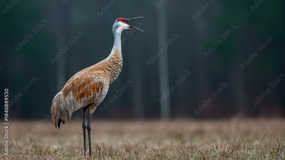 Obraz premium Crane in field