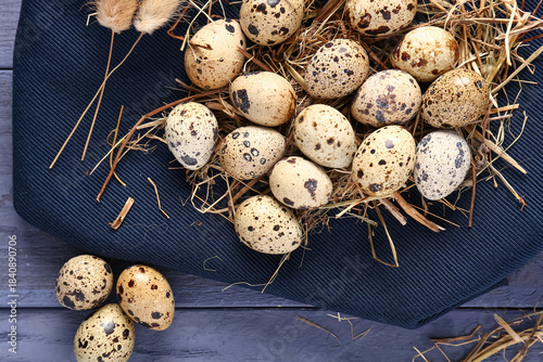 Quail eggs with dried lagur...