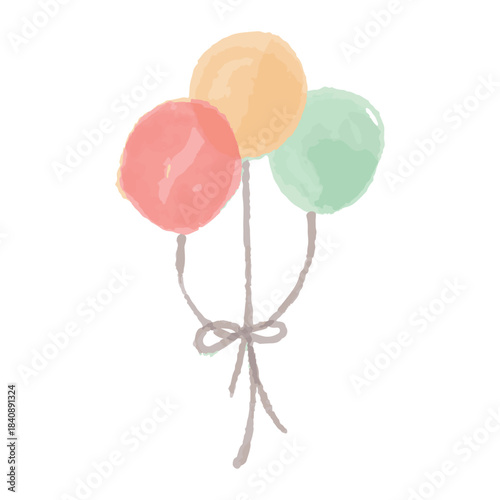 幼稚園・保育園・小児科向け キッズ素材｜やさしい風船イラスト
Kids Balloon Illustration for Nursery, Kindergarten and Pediatric Clinic