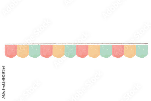 幼稚園・保育園・小児科向け キッズ素材｜やさしいガーランド
Kids Garland Illustration for Nursery, Kindergarten and Pediatric Clinic