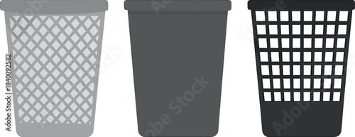 Professional Office Waste Bin Vector Icon