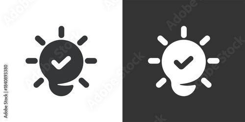 Accepted Idea icon. Solid glyph series icon