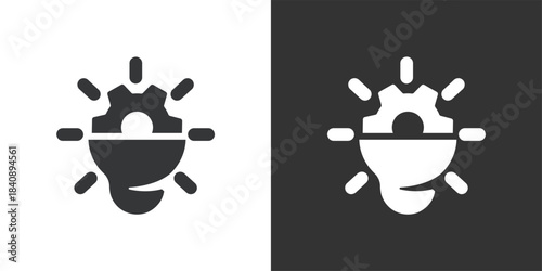 Idea Segment icon. Solid glyph series icon