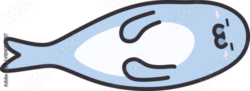 Cute Cartoon Seal Illustration Element