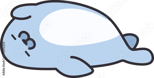 Cute Cartoon Seal Illustration Element