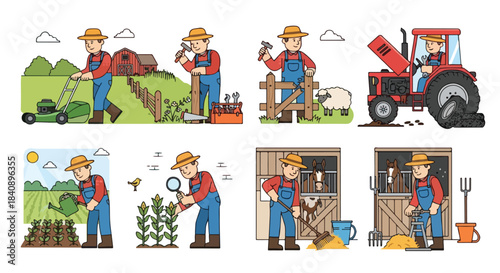 Father shaving with child in bathroom morning routine