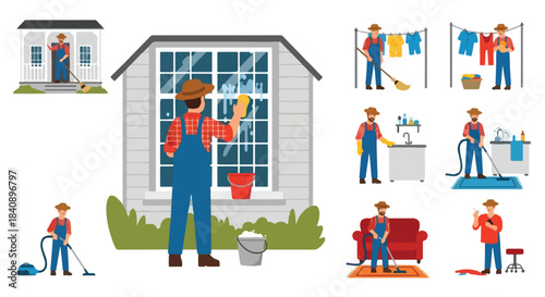 Plumber repairing sink pipes in bathroom