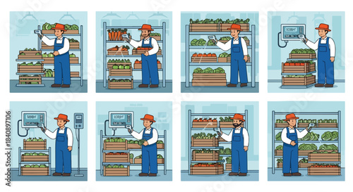 Produce quality control process in a food processing plant
