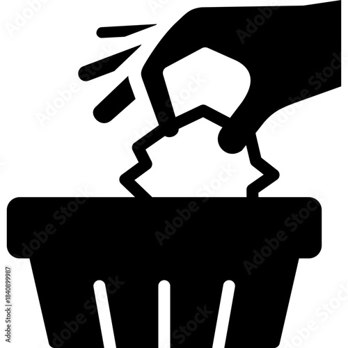 garbage icon illustration design with solid