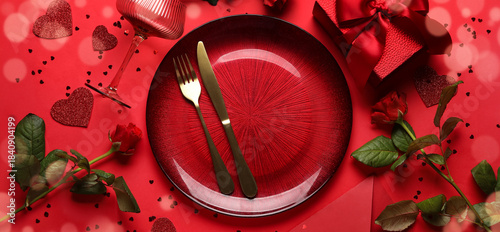 Beautiful table setting wit...