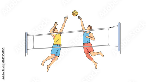 Dynamic Duo Leaps for Volleyball Match Point Action