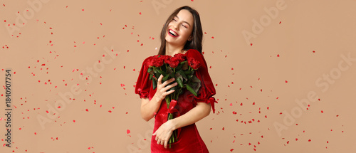 Beautiful young woman with ...