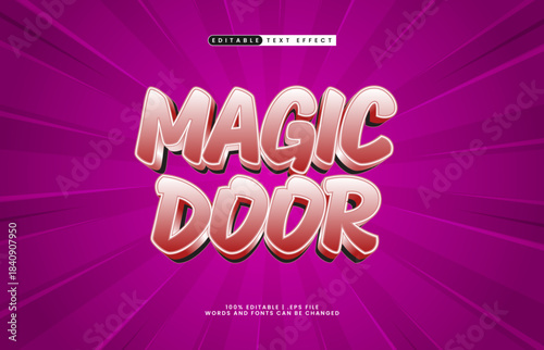 magic door editable text effect