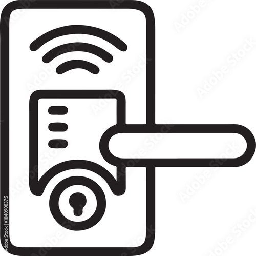 Smart door lock with wifi connectivity and keycard