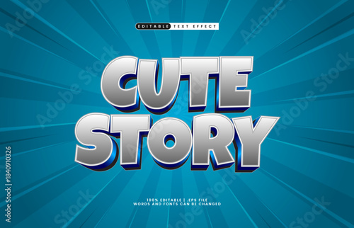 cute story editable text effect
