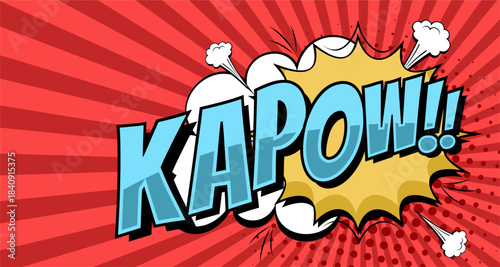Dynamic KAPOW!! Comic Book Sound Effect