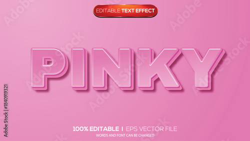 3D text effect pink theme