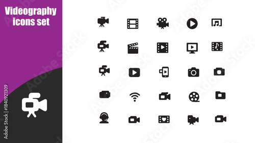 Videography  icons set