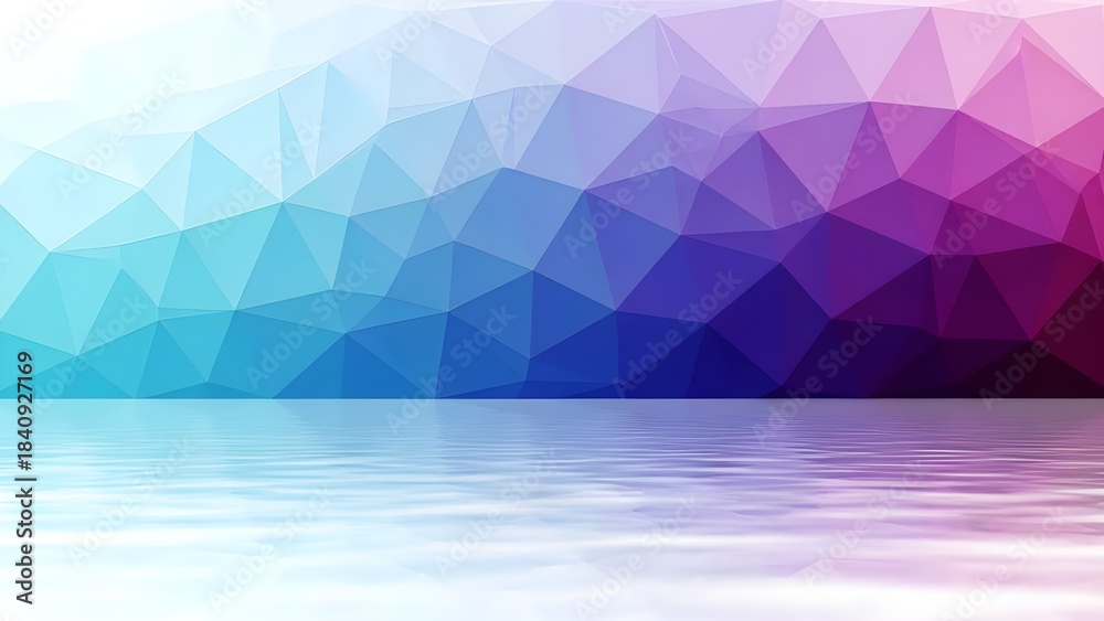 Obraz premium Transform your screen with this stunning abstract background featuring a geometric triangle pattern in cool blue, purple, and pink hues