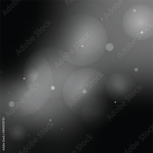Monochrome Minimal Bokeh Light Dust Space Background, Dark Atmosphere 