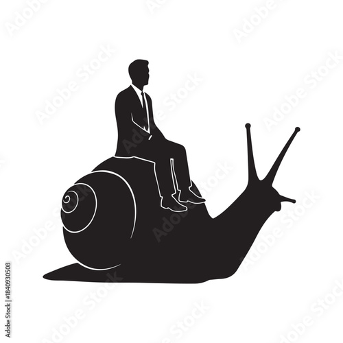 A Strategist Sits Beside a Spiraling Snail Toward Patience"