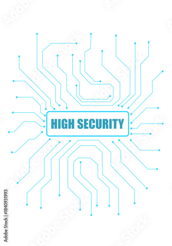 digital circuit lines on binary code abstract background.