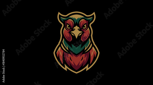 Vibrant Pheasant Illustration A Detailed Depiction of a Colorful Bird in a Decorative Emblem
