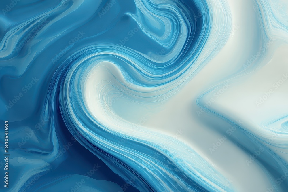 Fototapeta premium Enchanting blue abstract liquid wave background creating a flowing effect with soft curves and gradient tones for visual appeal and creativity