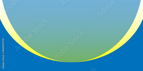 Abstract Background, Transparent Wavy Lines. Blue Background and Yellow Curves. Colorful Gradient Wavy Lines. Vector Illustration.