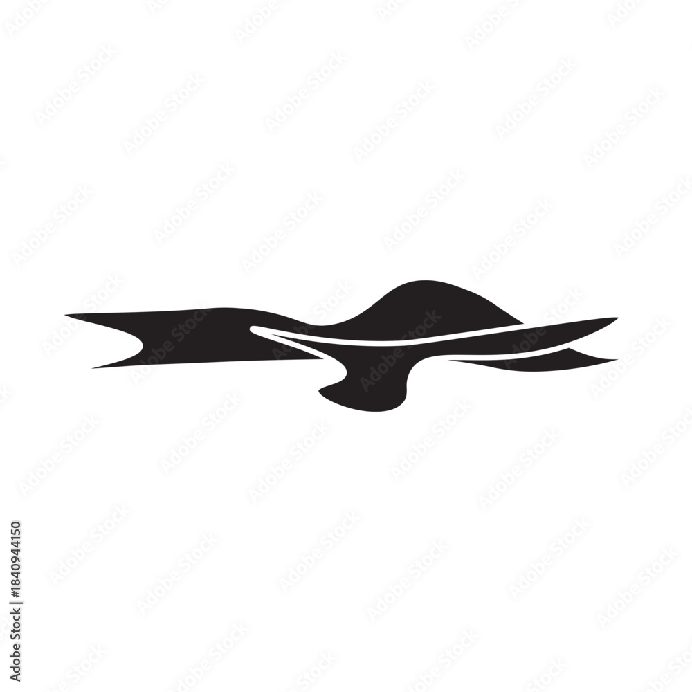 Obraz premium Stratus Clouds glyph icon
