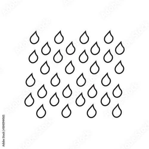 Raindrops line icon 