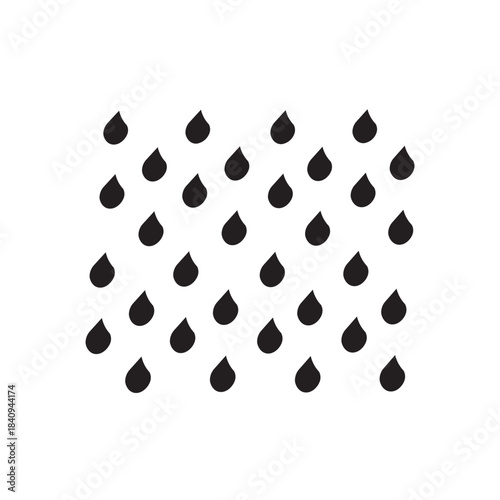 Raindrops glyph icon 