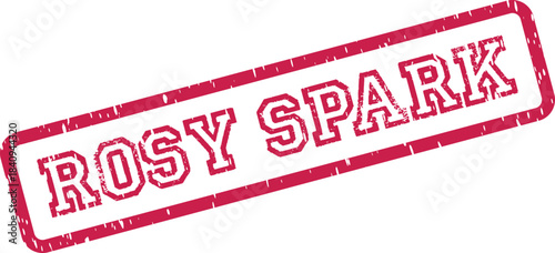 Rosy Spark vintage stamp for an inspirational and energetic creative project
